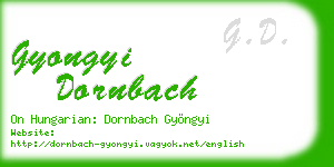 gyongyi dornbach business card