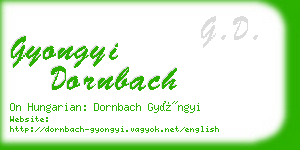 gyongyi dornbach business card